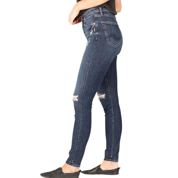 Silver Jeans Co Skinny Jeans High Rise Medium Wash Avery 29 - Picture 6 of 10